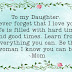 To my Daughter
